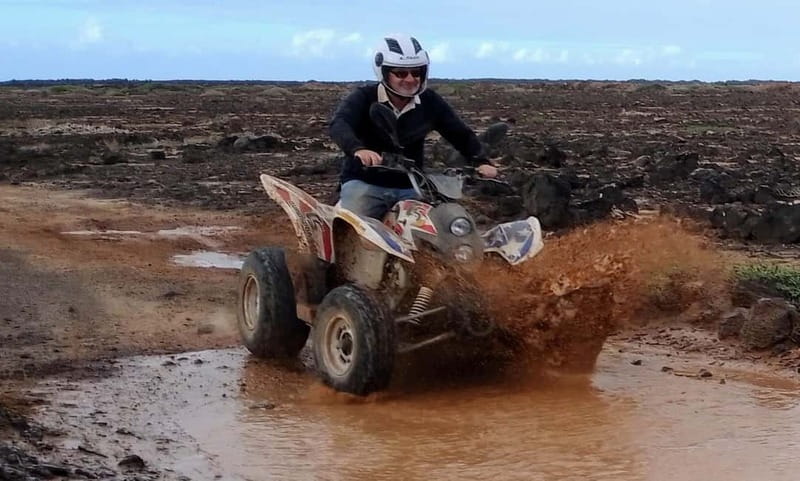 Playa Blanca: Guided Quad Bike Tour - Crossing the lava desert