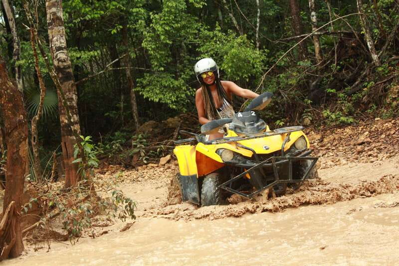 Playa del Carmen: ATV Xtreme & Zipline Experience - Flying 70 feet above the jungle
