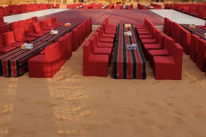 Premium Red Dunes Safari | Camel Ride | Dune Bashing | Sand Ski - Barbecue dinner and the evening shows