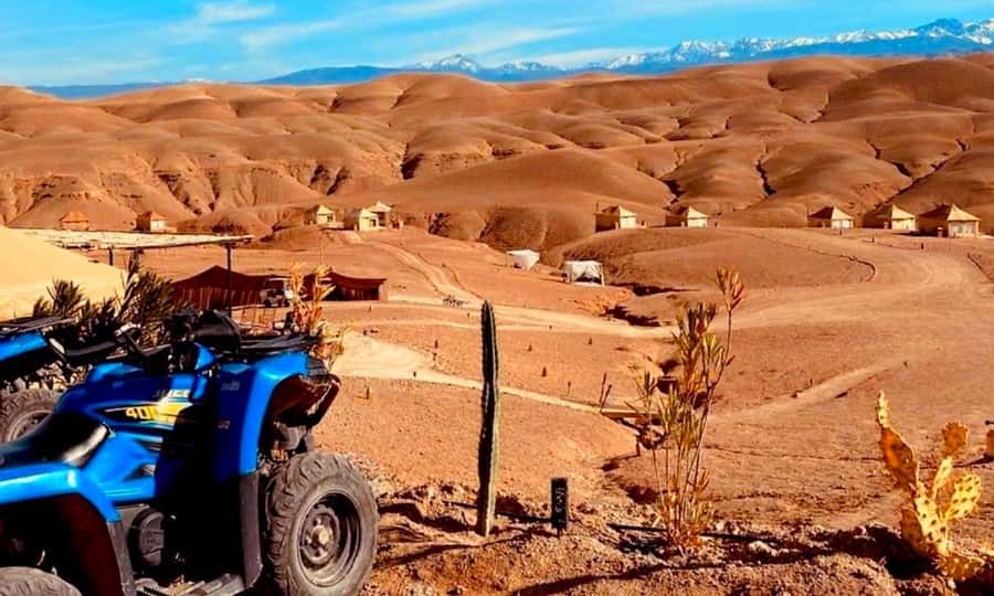 Quad bike and Lunch & Pool in Desert Marrakech Agafay - Quad biking across Agafay’s rugged terrain