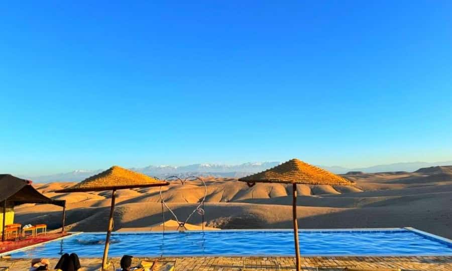 Quad bike and Lunch & Pool in Desert Marrakech Agafay - Cooling off beside the pool