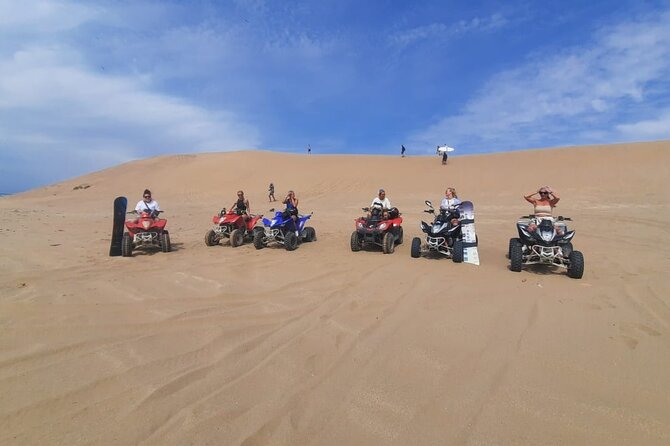 Quad Bike and Sandboarding on Sand Dunes Wild Beach - Eucalyptus forest, rocky tracks, and open countryside