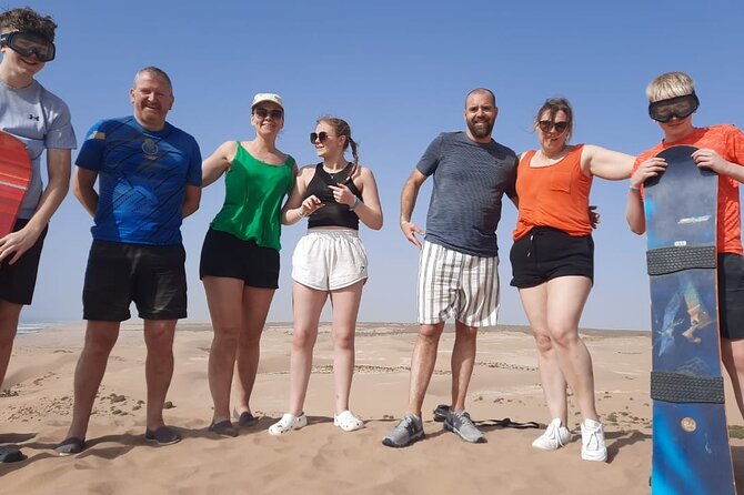 Quad Bike and Sandboarding on Sand Dunes Wild Beach - Moroccan tea and time for photographs