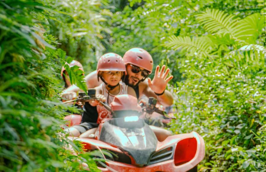 Quad Bike Bali With Tunnel & Waterfall Tour - The waterfall photo stop in Ubud