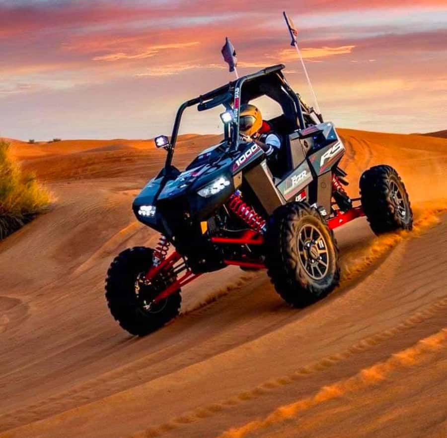 Quad Bike/Buggy, Desert Safari, Camel Ride, Dune Bashing - Red dunes and the first rush of dune bashing