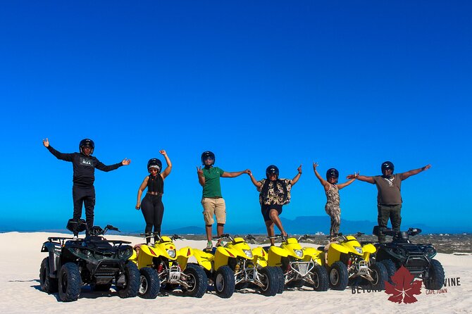 Quad bike in the Atlantis sand dunes Cape Town - Photo stops with Table Mountain in the distance
