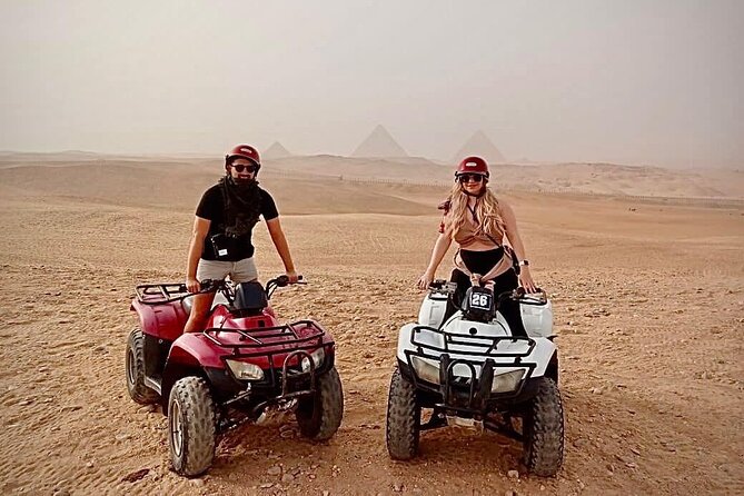 Quad Bike , Lunch and Camel Ride Private Tours from Cairo Giza Hotel - Quad biking across the Giza desert