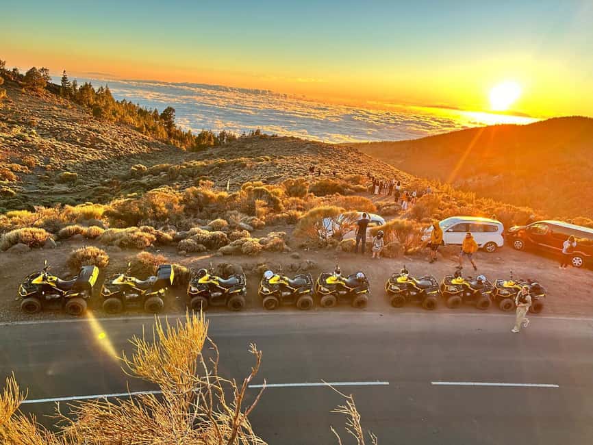 Quad biking at Mount Teide for the sunset - Riding toward El Teide from Tenerife