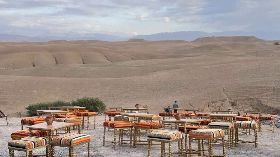 Quad biking, Camel ride, dinner & show at Agafay desert - Moroccan dinner in a candlelit hut