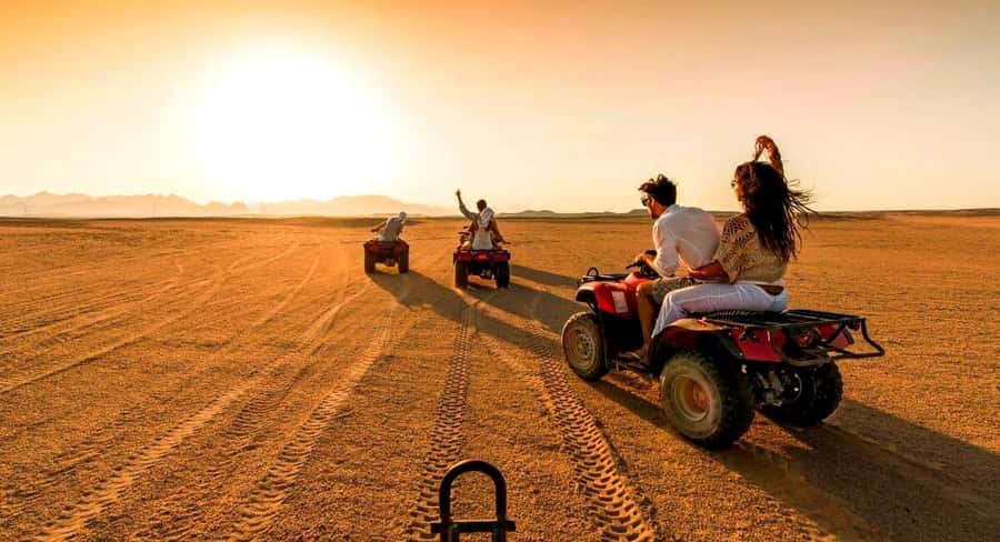 Quad biking in Agafay Desert with lunch & Camel Ride & pool - Mint tea and a Berber-style lunch