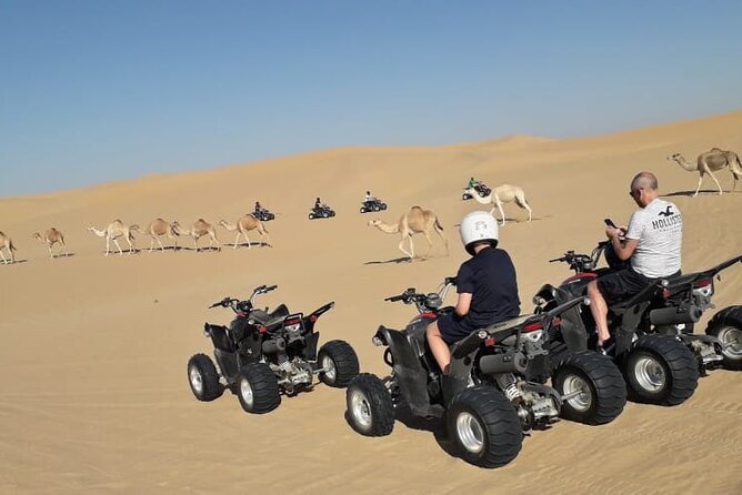 Quad biking tour with or without pick and drop(Abu dhbai ) - Getting ready for the ATV ride