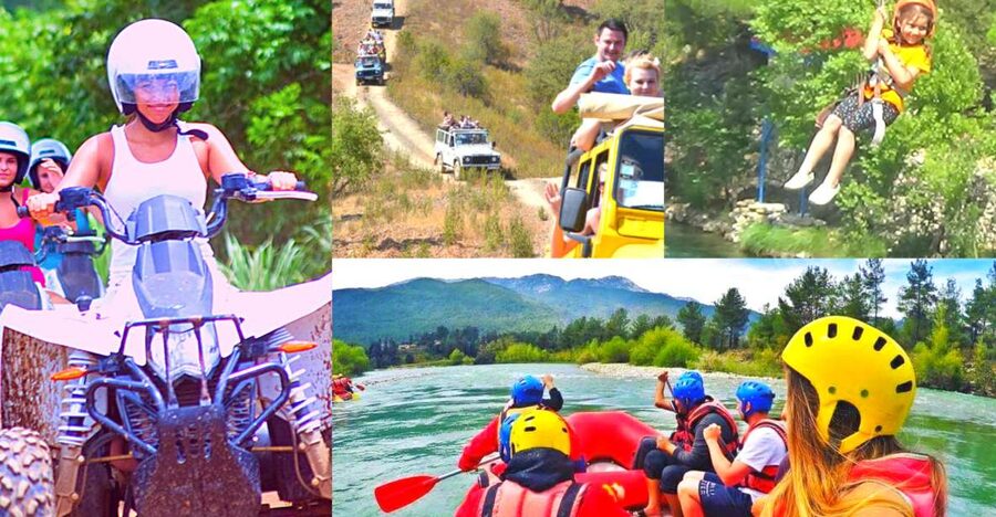 Rafting, Quad or Buggy Ride, Zipline, Jeep Tour Super Combo - A full day in Köprülü Canyon