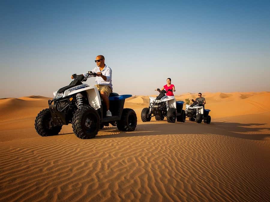 Ras Al Khaimah: Guided Quad Bike Tour - The safety briefing and first turn on the quad