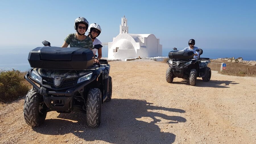 Santorini: ATV guided tour around the South of the island - The Heart of Santorini and the final caldera view