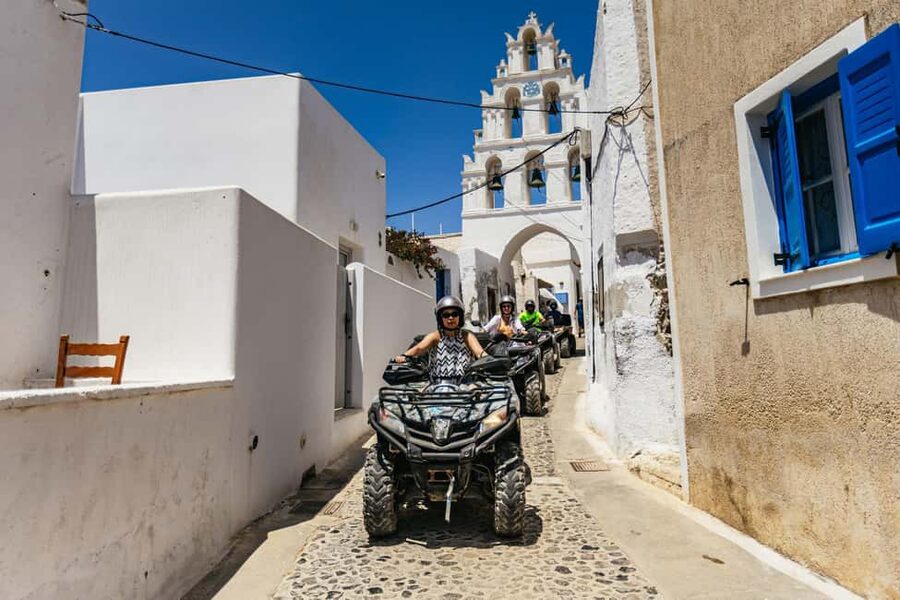 Santorini: ATV Quad Bike Tour with Lunch and Pickup - Learning to ride before the island ride begins