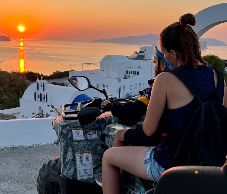 Santorini: ATV-Quad Experience Tour + Transportation - Caldera views from the rougher side of the island