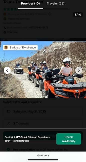 Santorini: ATV-Quad Off-Road Safari with Hidden Trails - Pickup, timing, and practical planning