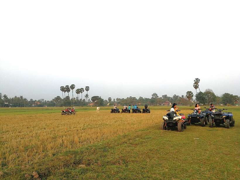 Siem Reap Quad Bike Countryside Tour - The sunset over the paddies