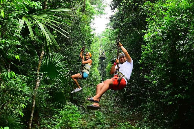 Snorkel, ATV, Zipline and Cenote Adventure from Cancun - Six ziplines, including an upside-down run