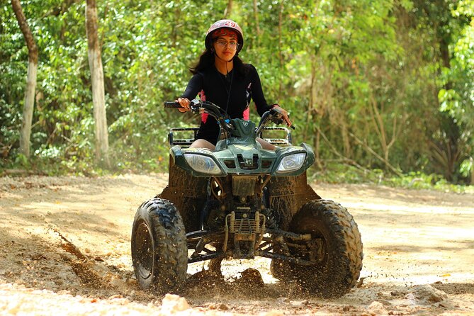 Solo ATV 4 Ziplines, Lunch, Transportation and Tequila Tasting - The 30-minute ATV ride through the Mayan jungle