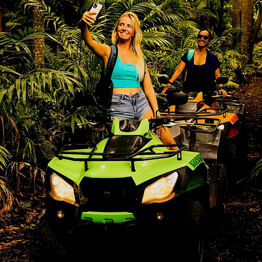 South Of Mauritius Quadbike and Snorkeling Blue Bay - Riding from Le Souffleur to Le Pont Naturel