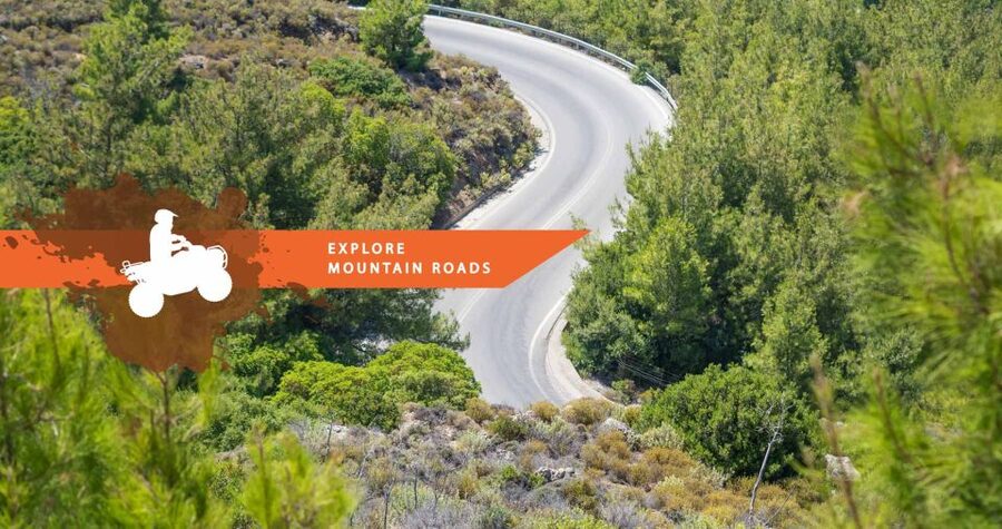 South Rhodes: ATV Quad Guided Tour 2 or 1 person on 1 Quad - Leaving Lachania for the hills and coast