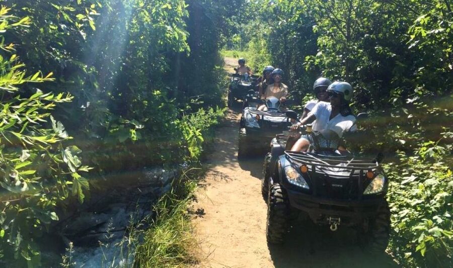 Split: ATV Quad Tour with Waterfall Swimming with Picnic - Getting comfortable on the 400cc ATVs