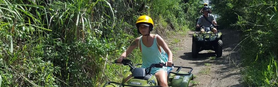 St Kitts: Jungle Bikes Off-Road ATV Tour - The first trails: learning the ATV on uneven ground