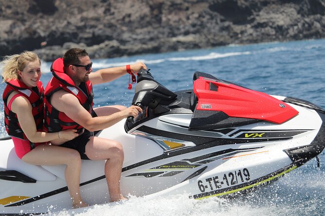 Tenerife : Jet Ski Tour with option for Quad Trip - The jet ski briefing and first launch