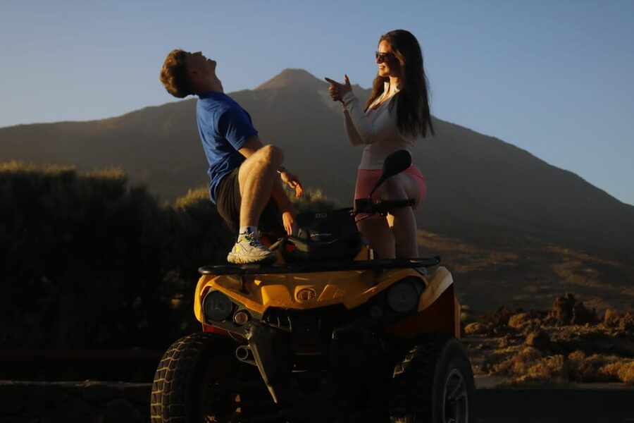 Tenerife: Teide Volcano Sunset Quad Bike Tour with Drinks - Practical timing and language advice