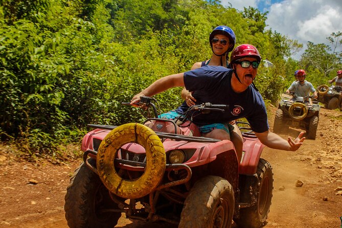 The Best Adrenaline Park! ATV´s Ziplines & Cenote swim experience from Cancun - Ziplining Above the Trees
