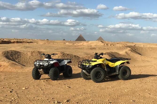 Top Private All Inc-Pyramids,Camel,Quad Bike,Inside Pyramid&Lunch - Khafre and Menkaure show the plateau’s full story