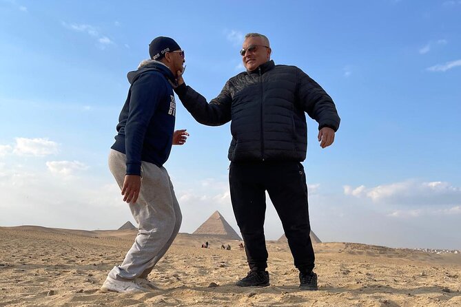Top rated ATV quad bike at the Desert of Giza Pyramids - Learning to ride before the sandy stretches