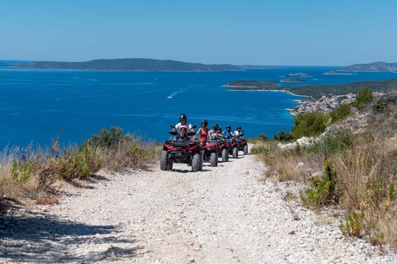 Trogir, Žedno: Čiovo Island 100% Off-Road Quad ATV Tour - The cliffside monastery adds history to the adventure