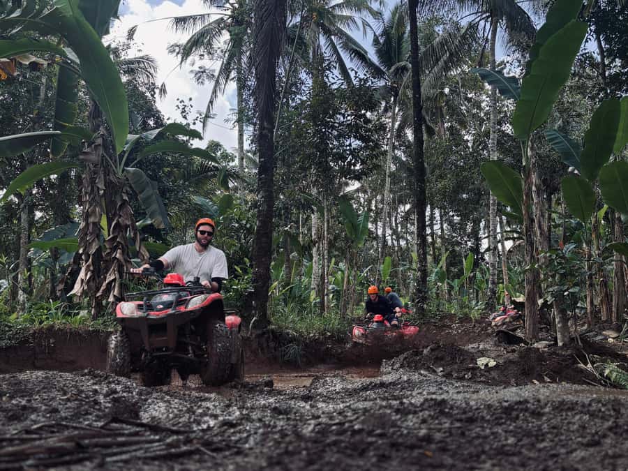 Ubud: Gorilla Face Quad Bike, Jungle Swing, Waterfall & Meal - Gorilla Face ATV: the muddy main event