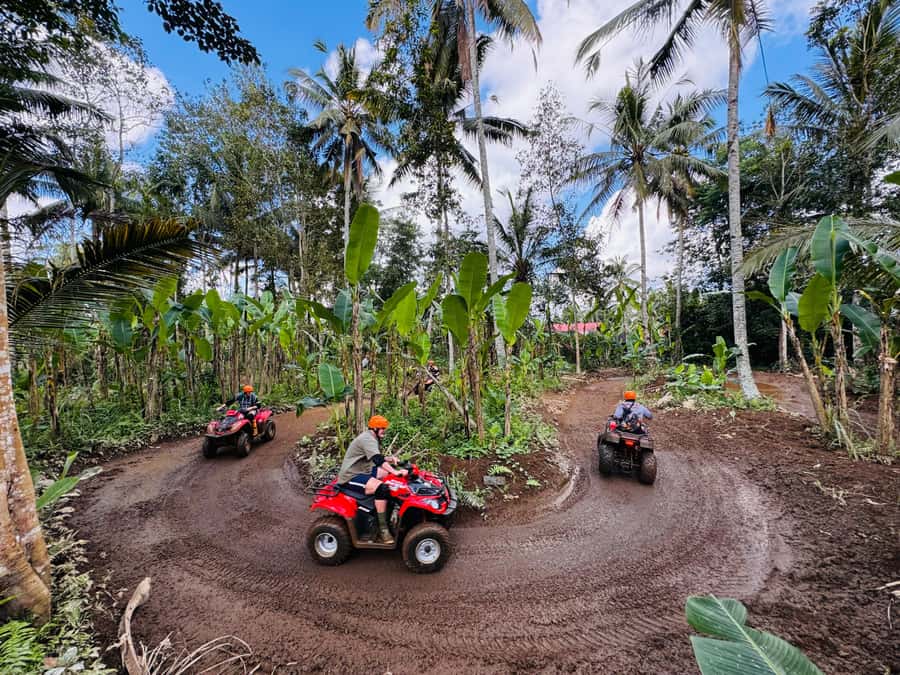 Ubud: Gorilla Face Quad Bike, Jungle Swing, Waterfall & Meal - Lunch, showers, and the useful details