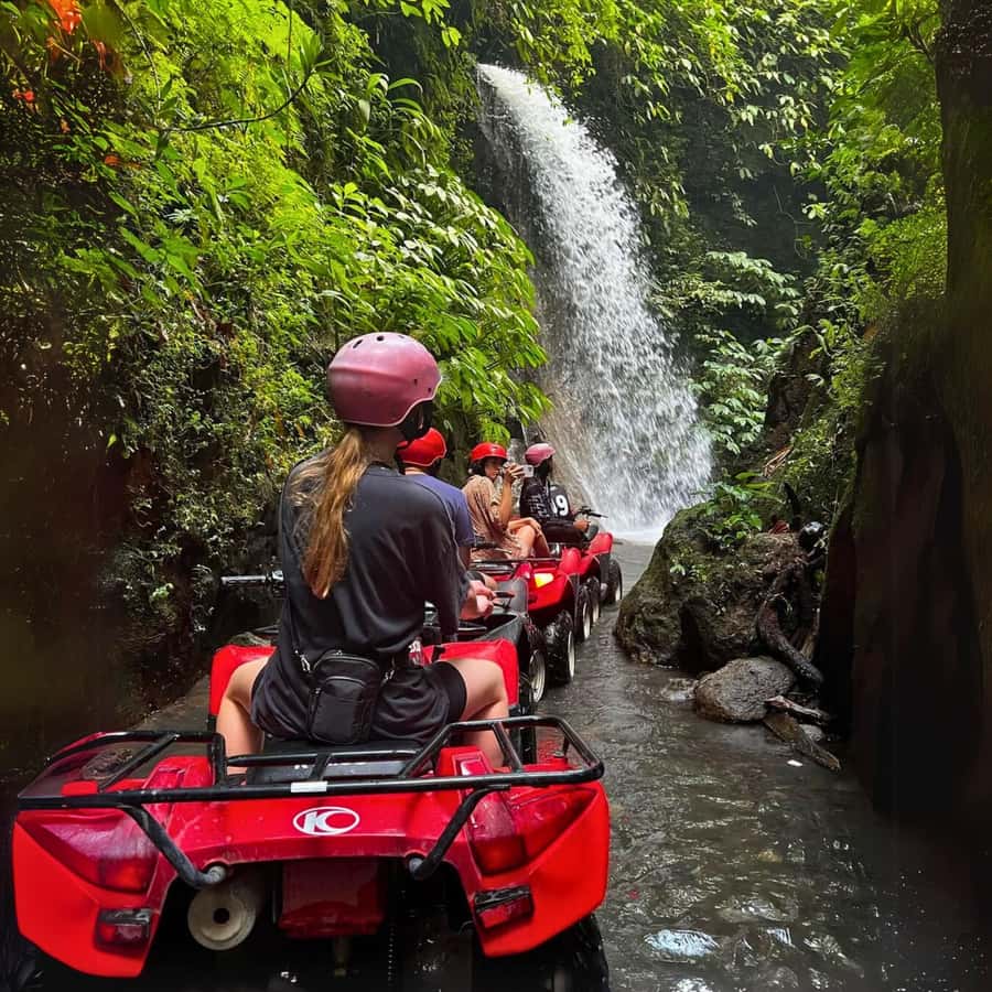 Ubud: Jungle, Waterfall, and Tunnel ATV Tour & Lunch Options - The jungle track, canals, mud, and river crossings