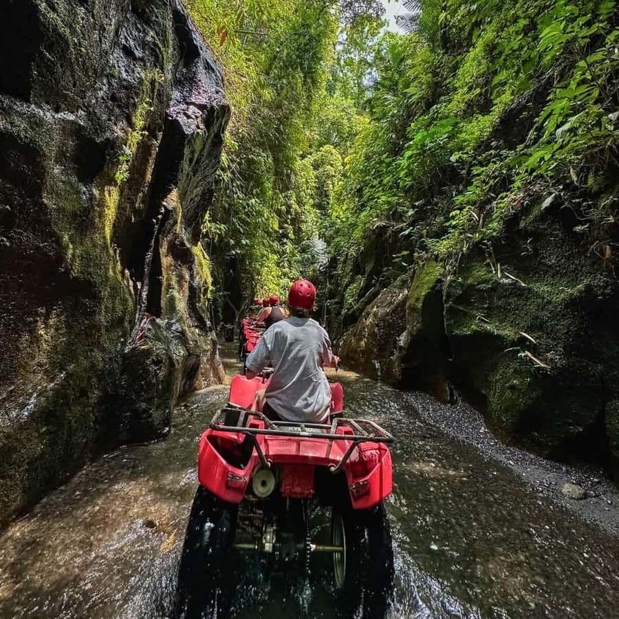 Ubud: Jungle, Waterfall, and Tunnel ATV Tour & Lunch Options - Riding through the 700-meter natural cave