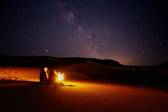 UTV Sunset S'mores n' Stars at Coral Pink Sand Dunes - Crossing the dunes during golden hour